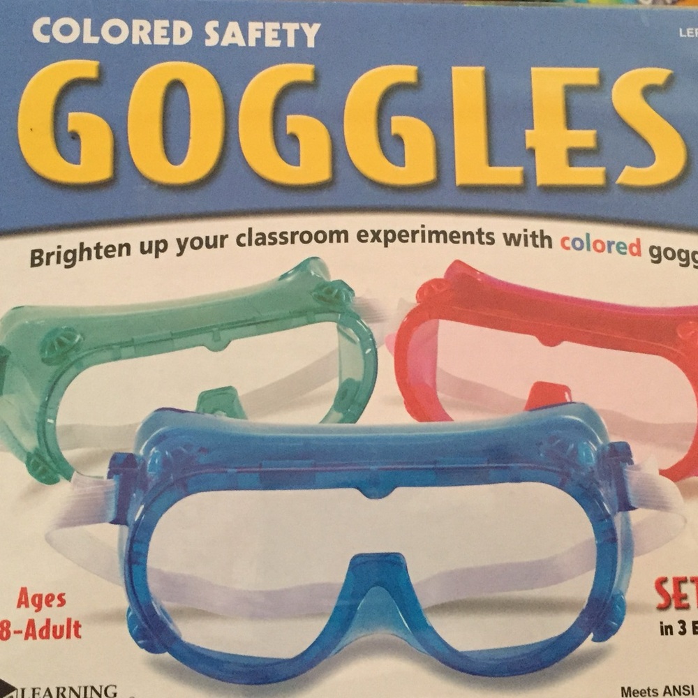 Six Kids Colored Safety Goggles - NWT from Learning Resources; Blue
